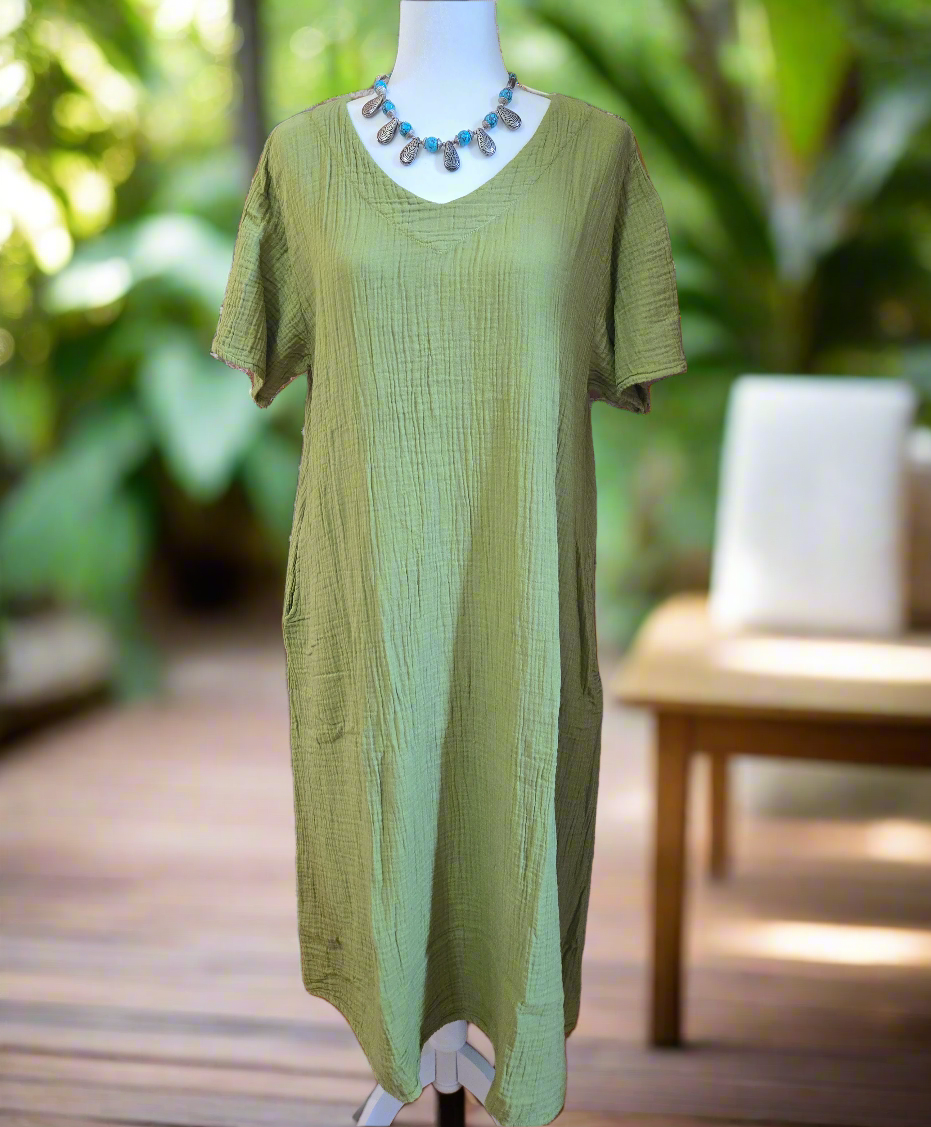 Meadow Breeze Cotton Linen Dress