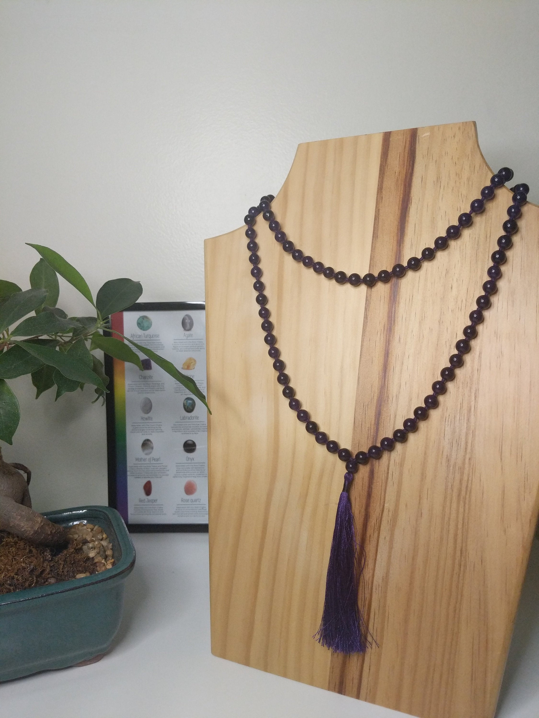 ARIES Zodiac Mala Beads | 108 Bead Carnelian Mala for March April Birthday  Gift | Meditation Yoga Beads, Prayer Beads, 108 Mala Necklace