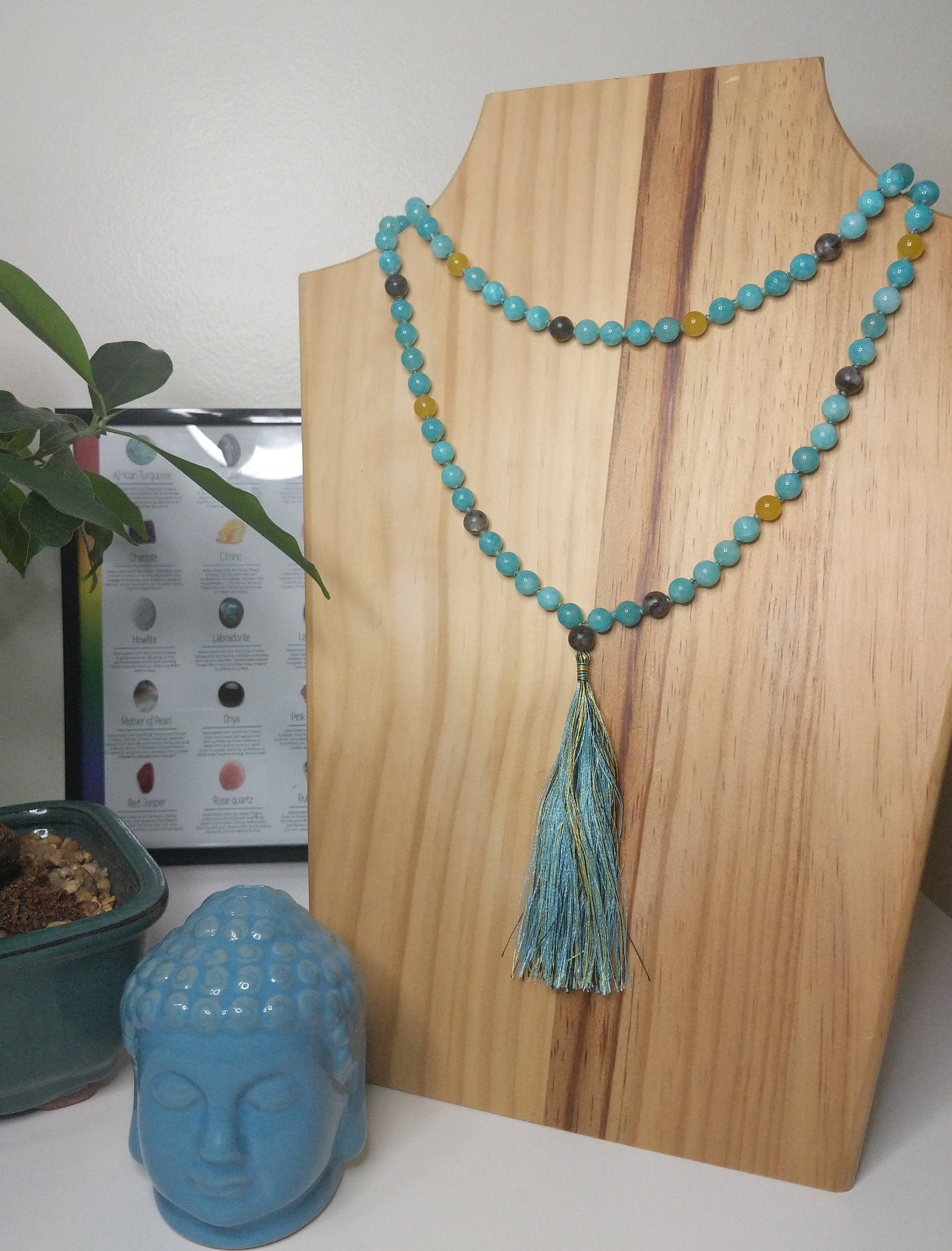108 Mala Beads Necklace, Prayer Beads, Meditation beads of 8 mm
