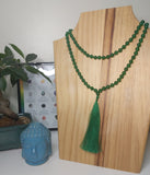 108 Mala Beads Necklace, Prayer Beads, Meditation beads of 8 mm Healing Amethyst/Tiger Eye/Blue Amazonite/Jade Beads.