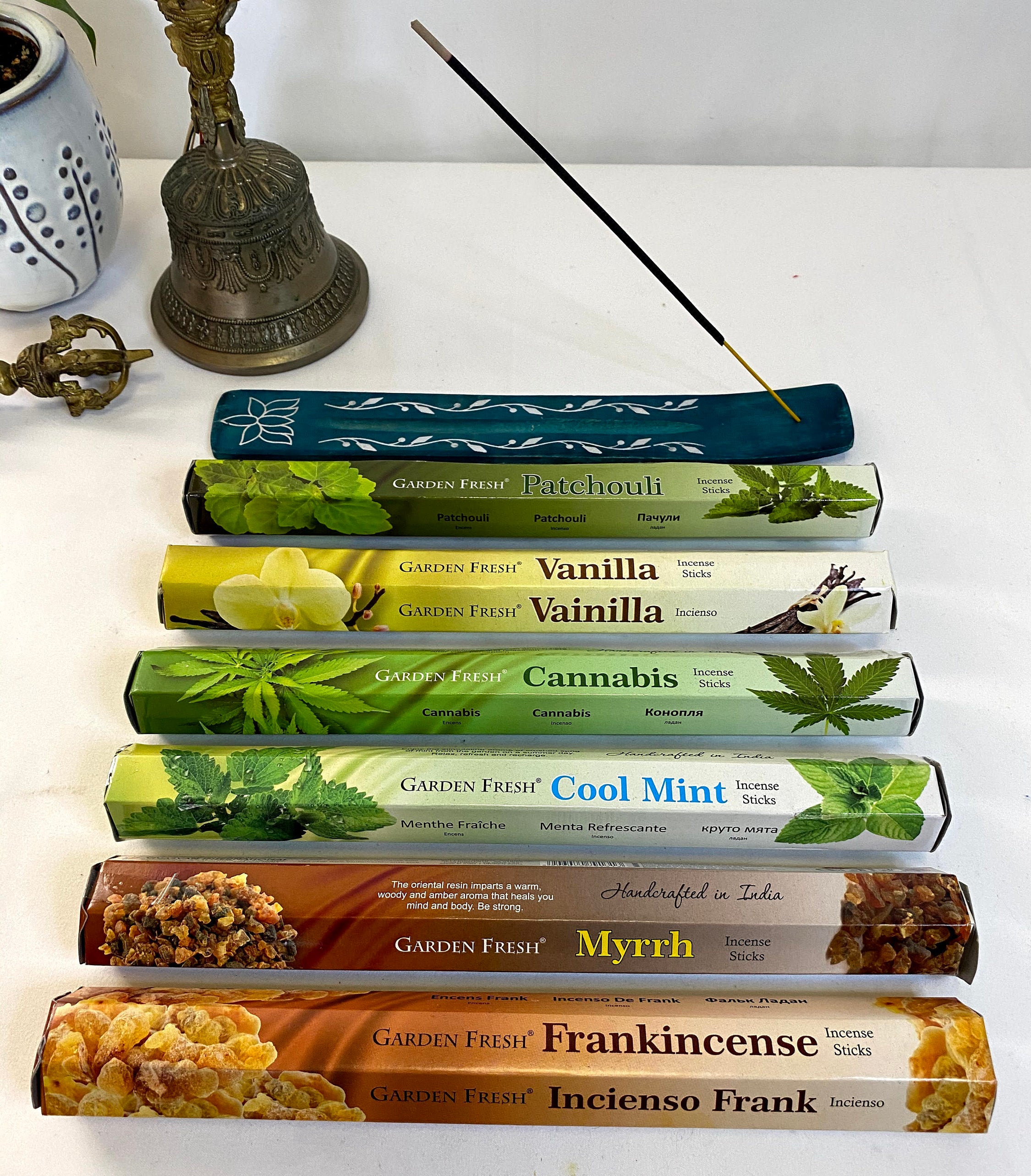 Incense Sticks Variety – Home Fragrance Indian Incense Sticks – 120 sticks Per Set – Includes Incense Stick Holder – Natural Set
