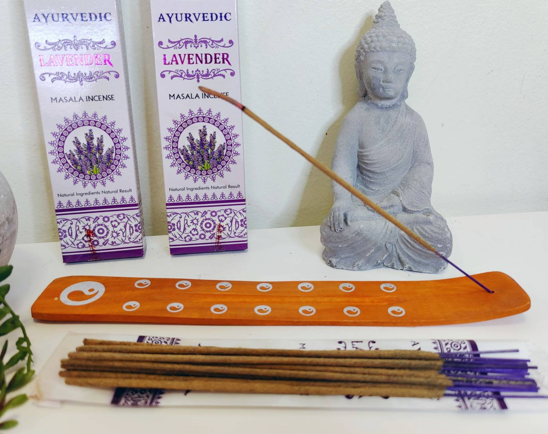 Lavender Incense Sticks. 3 Pack with Incense Stick Holder as Fragrance, for Healing & Anxiety.