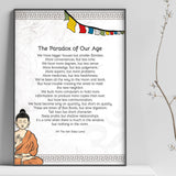 Quotes Prints for Cards, Wall art, Posters. &quot;The Paradox of Our Age&quot; Wisdom quotes by HH the Dalai Lama for instant download