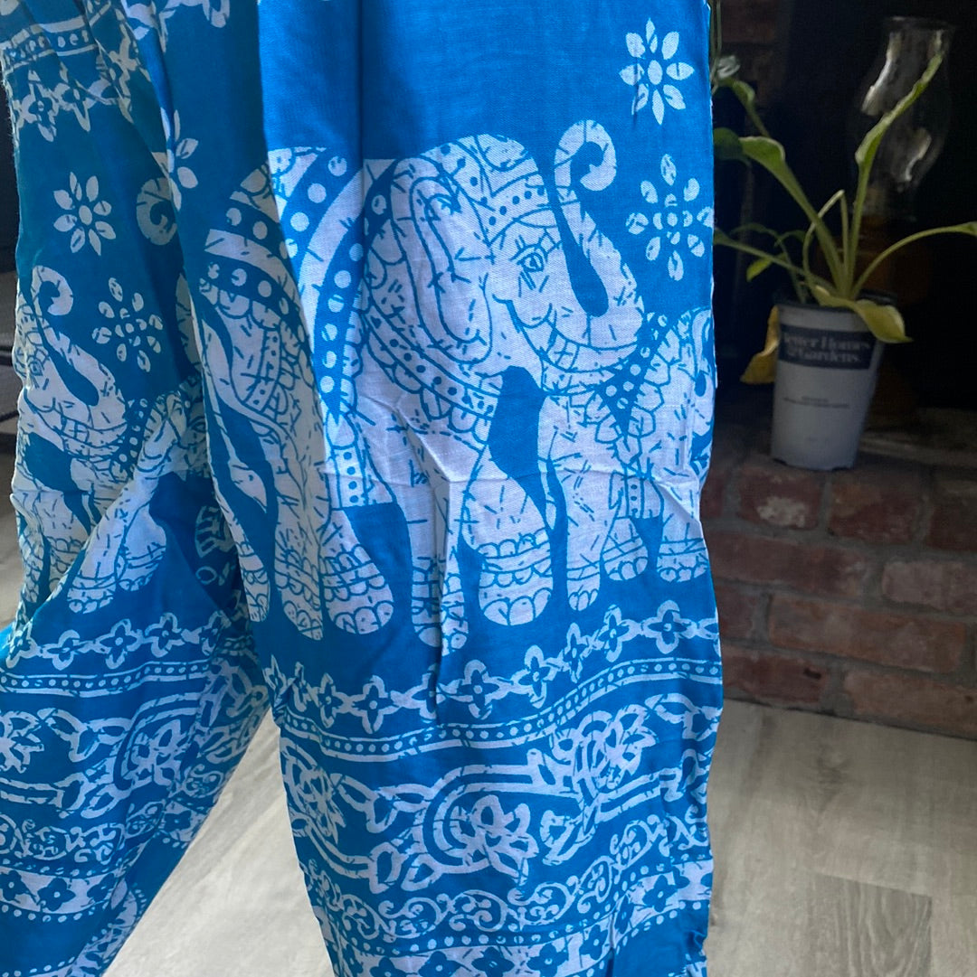 Kids Light Blue Elephant Printed Pajamas