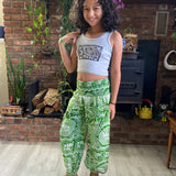 Kids Green Elephant Printed Pajamas